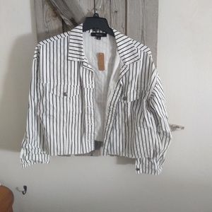 Black and White Striped Jacket